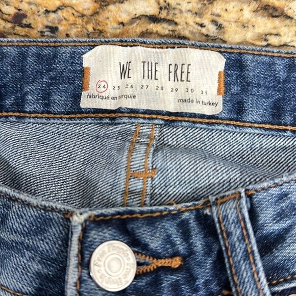 We The Free Free People Mid Rise Straight Leg Rigid Jeans Size 24 - Picture 4 of 9